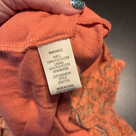 NWT Max Studio Orange Floral Mini Skirt Women’s Size S Small Spring Summer - Picture 6 of 7